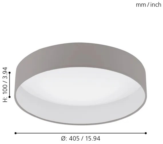Eglo 96539 - LED Stmievateľné stropné svietidlo PALOMARO 1 1xLED/18W/230V