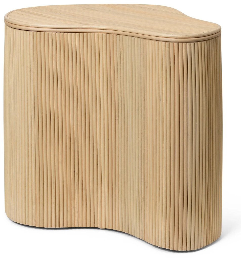 Ferm Living Ratanový stolík Isola s úložným priestorom
