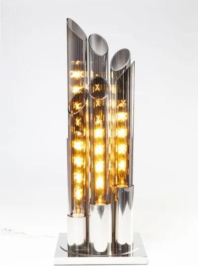 KARE DESIGN Stolná lampa Pipe chróm LED 80 cm 80 × 30 × 30 cm