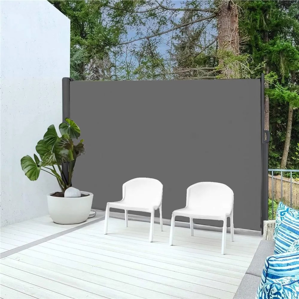 Bočná markíza 160 x 250 cm SPRINGOS AW0001 - tmavosivá