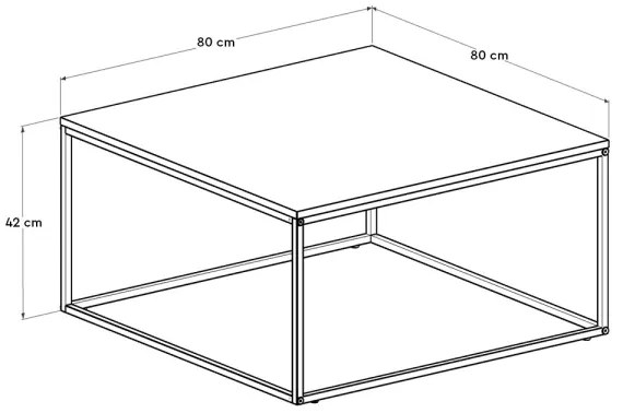 Konferenčný stolík 42x80 cm hnedá