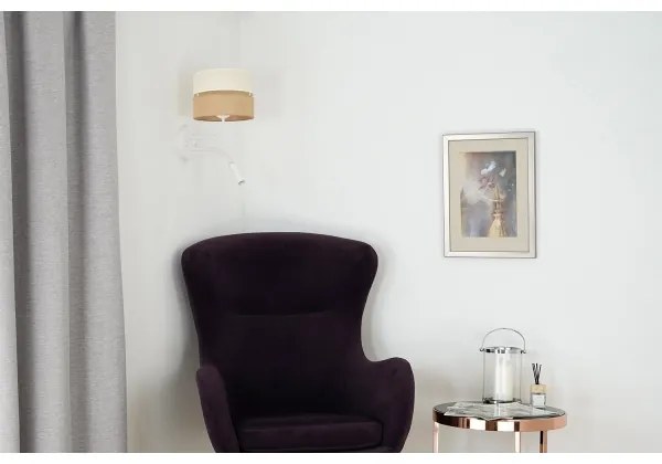 Brilagi - Nástenná lampa ROYAL YUTE 1xE27/15W/230V + 1xG9/6W béžová/krémová/biela