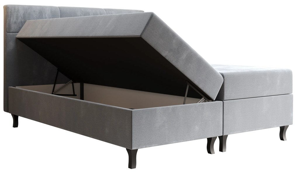 Manželská posteľ Boxspring 140 cm Lumba (čierna) (s matracom a úložným priestorom). Vlastná spoľahlivá doprava až k Vám domov. 1046669
