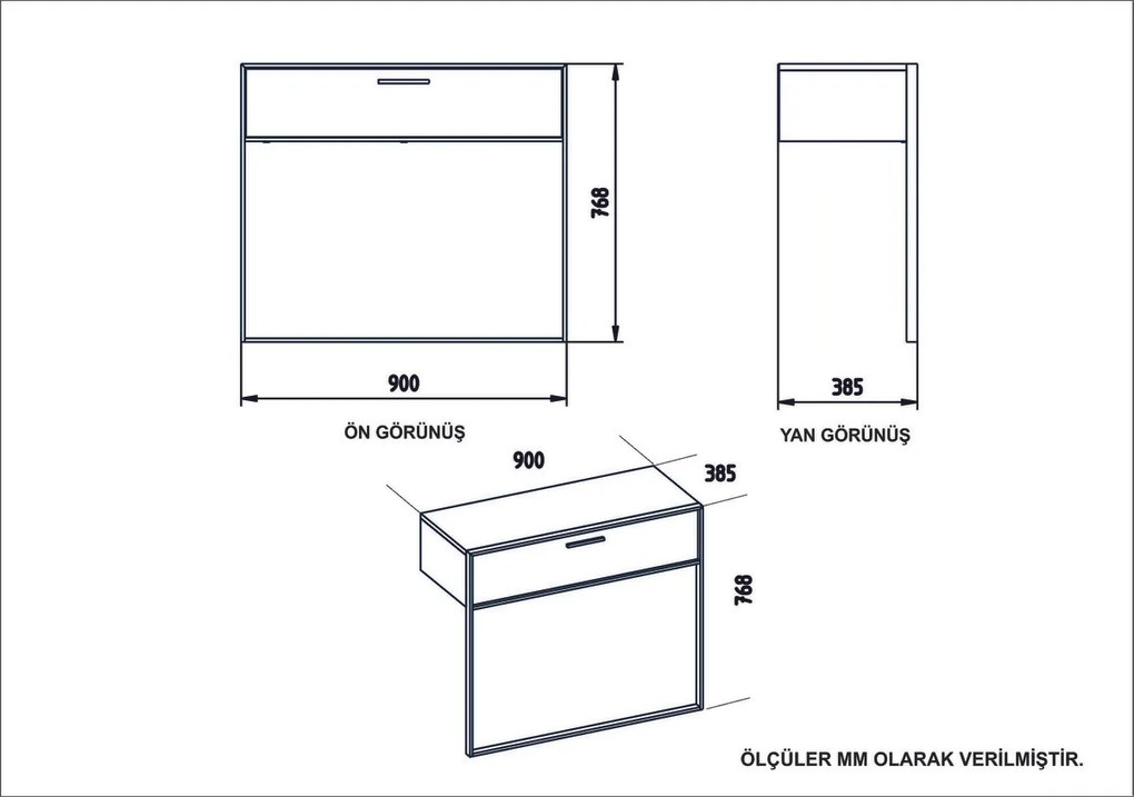 Dekoratívny stôl Polka Aynali White
