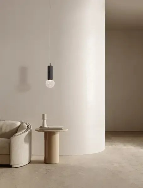 LED stmievateľný čierny moderný luster Chronos