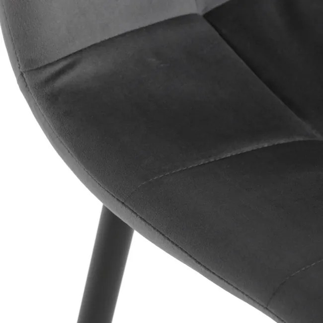 Jedálenská stolička zamatová, sivá CT-V5081 GREY4