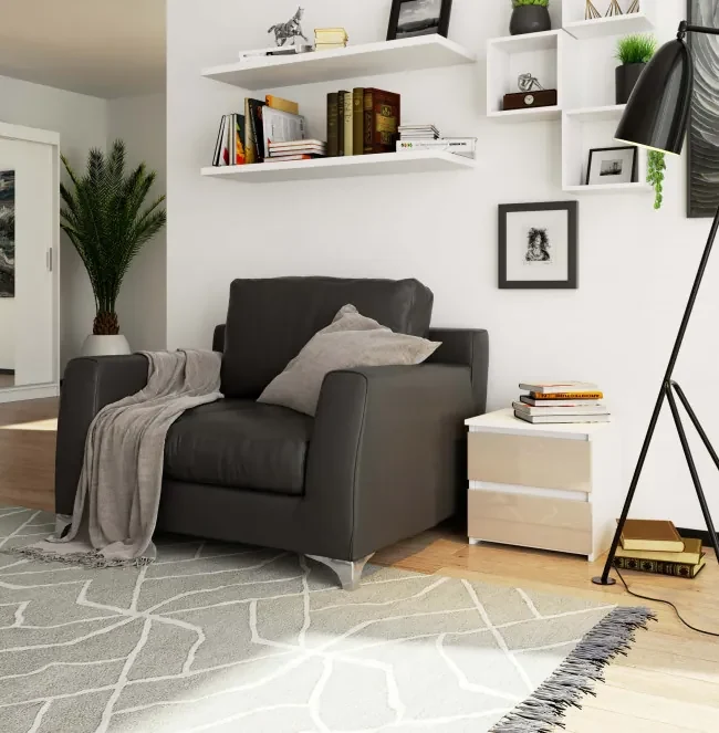 Nočný stolík CL2 2SZ CLP cappuccino, lesk