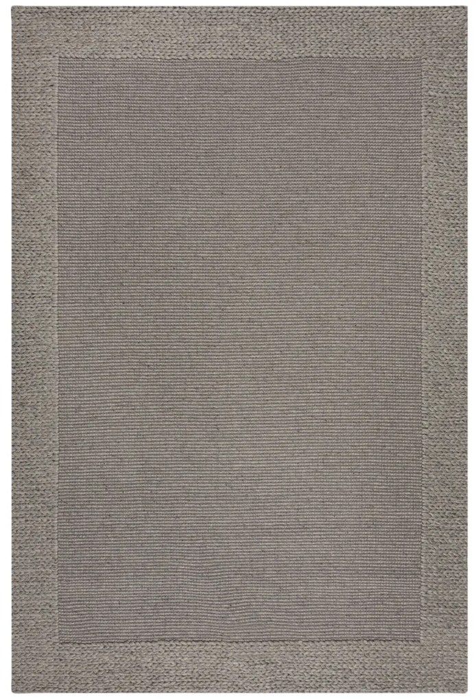 Flair Rugs, Kusový koberec Rue Plait Grey, 160x230, šedá, obývacia izba