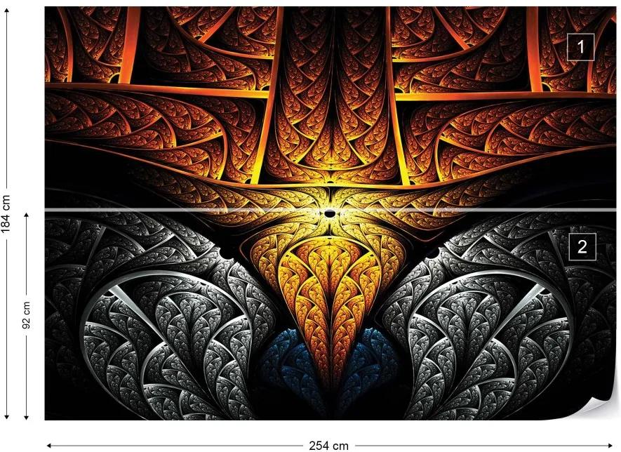 GLIX Fototapeta - 3D Norse Tribal Design Vliesová tapeta  - 254x184 cm