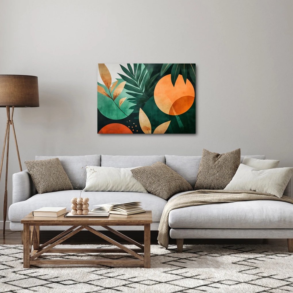 Obraz - Geometrické prírodné motívy (70x50 cm)