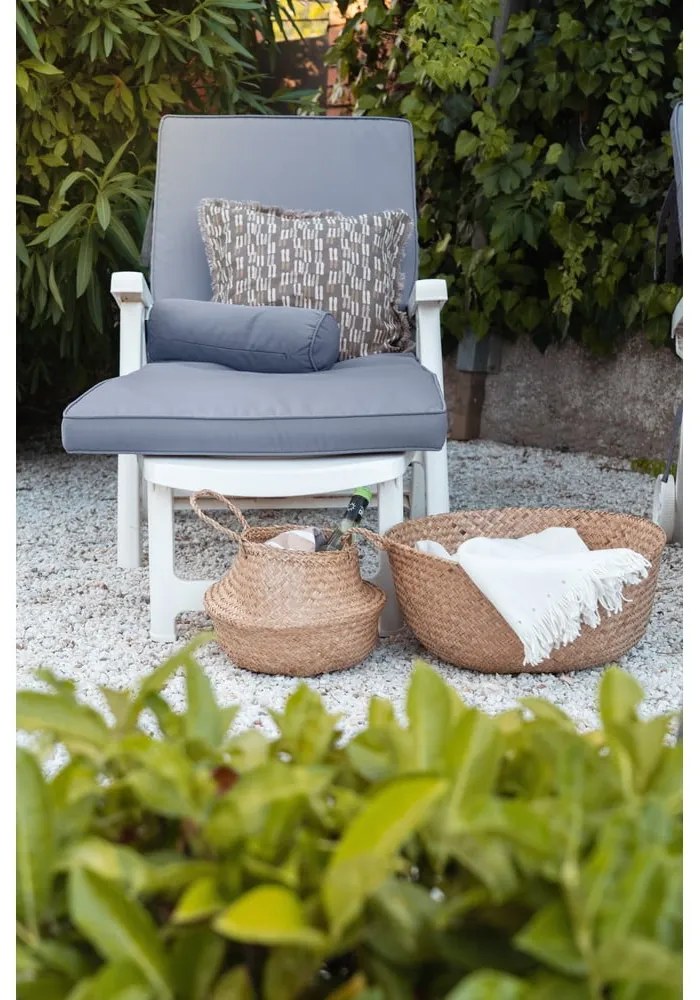 Svetlý úložný košík z morskej trávy Compactor, ⌀ 27 cm