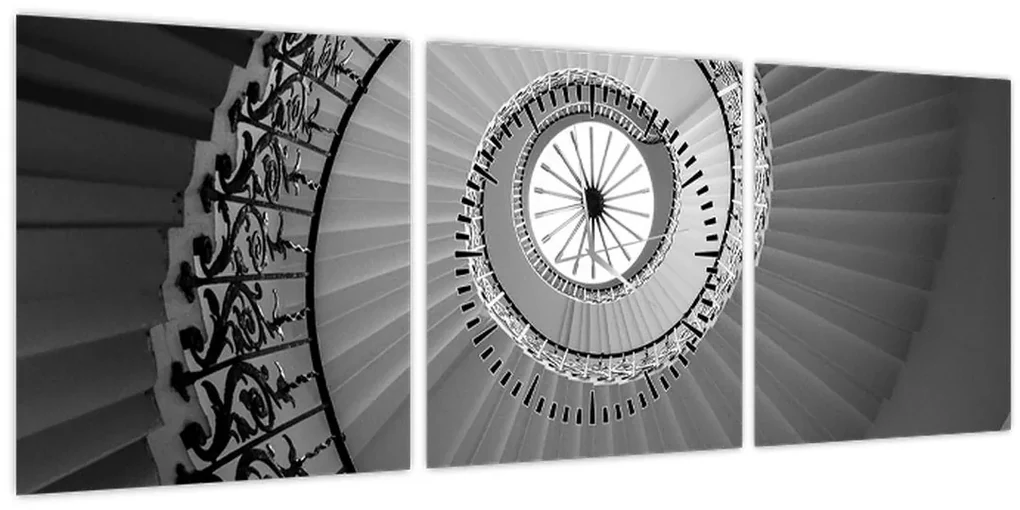 Obraz - Schodisko 2 (s hodinami) (90x30 cm)