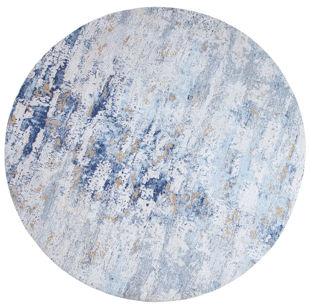 Koberec Modern Art 150cm okrúhly modrý béžový