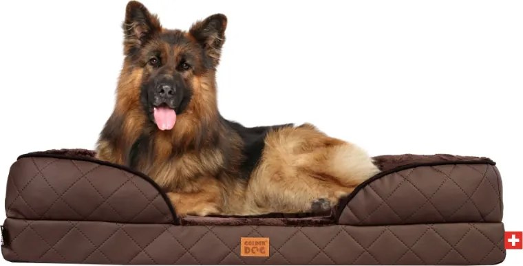 Golden Dog Ortopedický matrac pre psa Golden Dog Selfie-Med M – hnedý