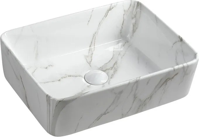 Dalma MM517 keramické umývadlo 48x38x13 cm, carrara