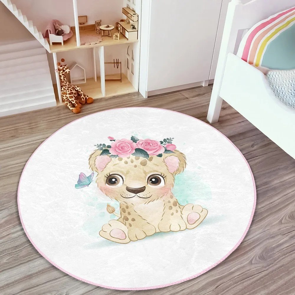 Biely detský koberec ø 100 cm Comfort – Mila Home