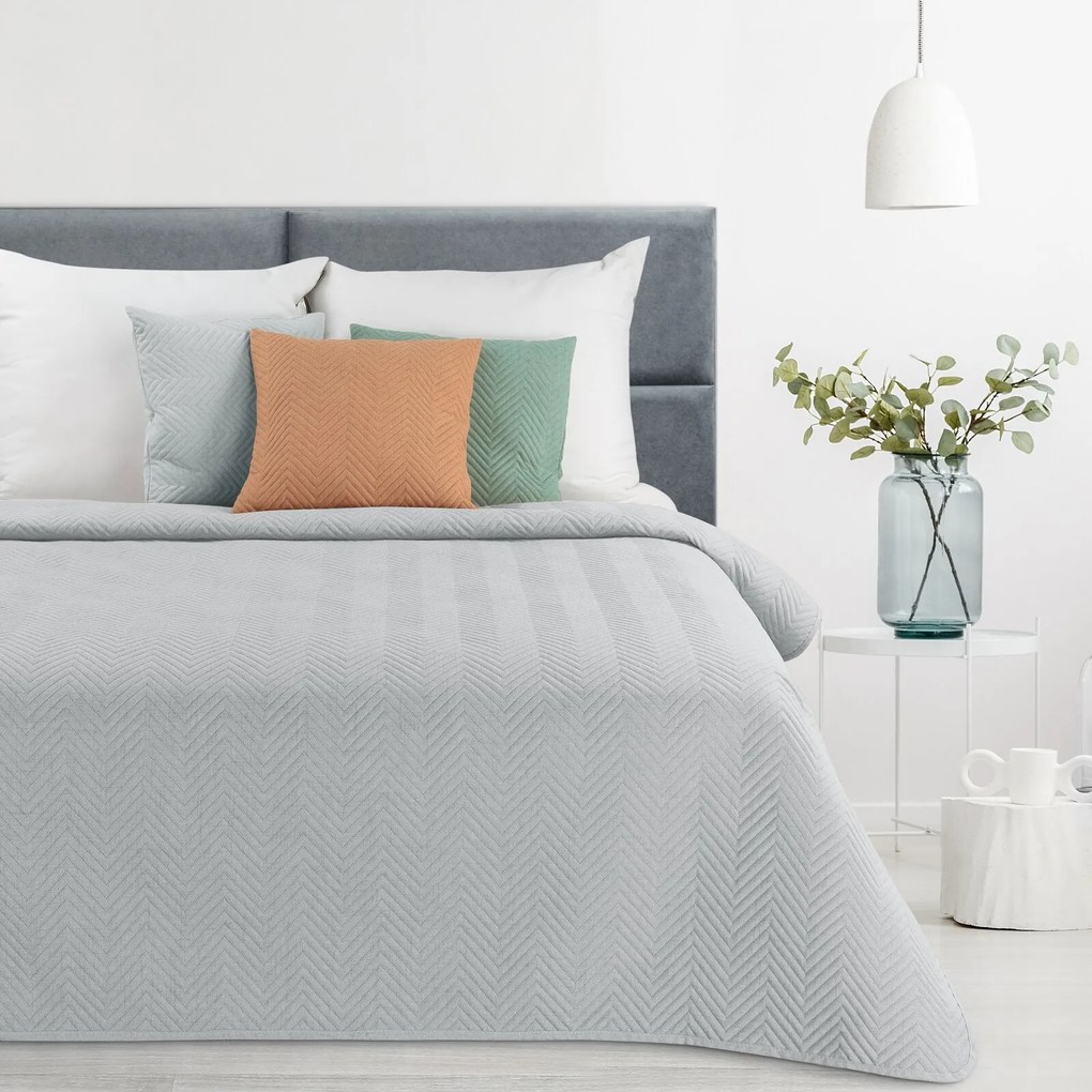 PREHOZ NA POSTEĽ LEN3 170X210 CM STRIEBORNÝ