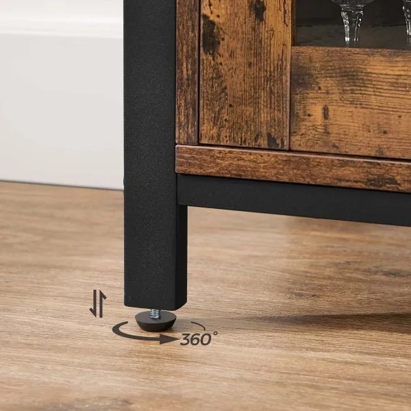 Komoda FIRA hnedá/čierna