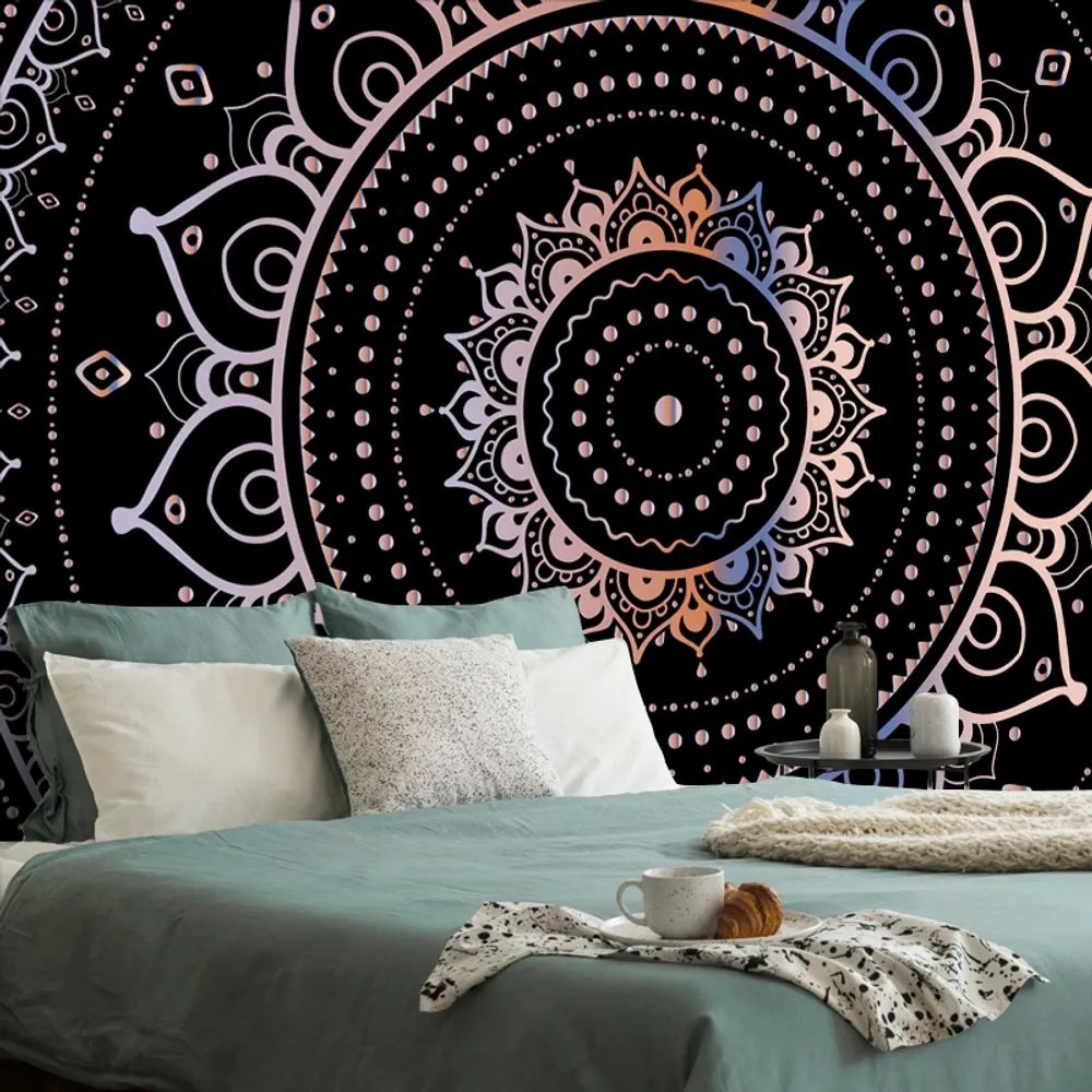 Samolepiaca tapeta farebná Mandala - 225x150