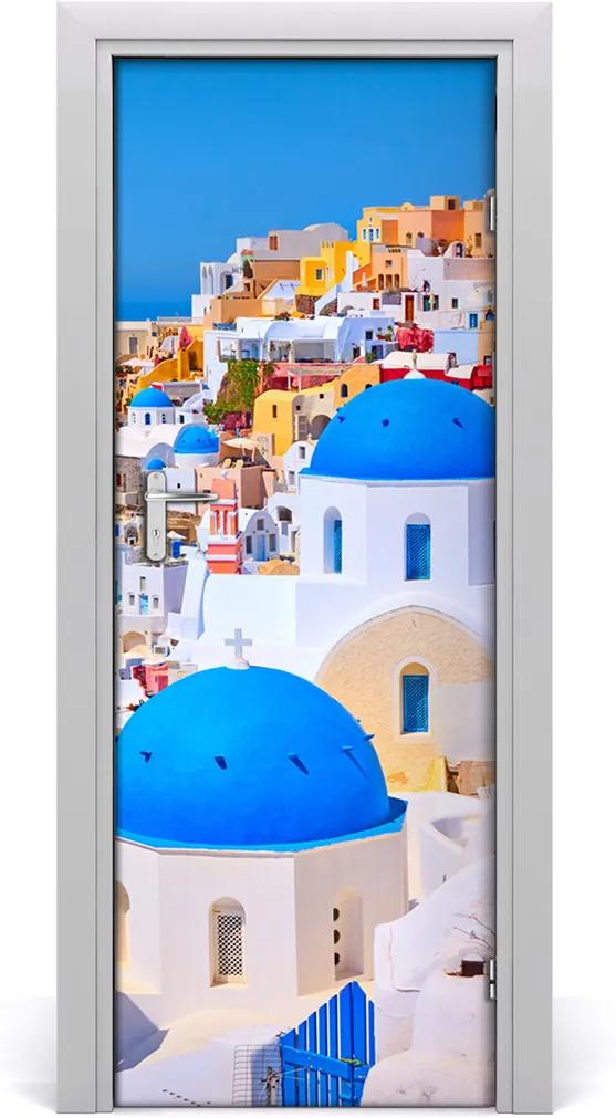 Fototapeta samolepiace na dvere  mesto Santorini