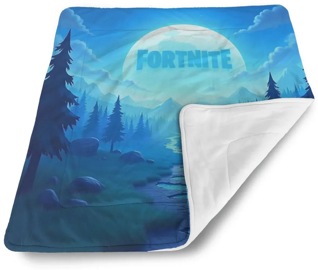 Sablio Deka pre bábätko FORTNITE Modré údolie s mesiacom - 80x100 cm