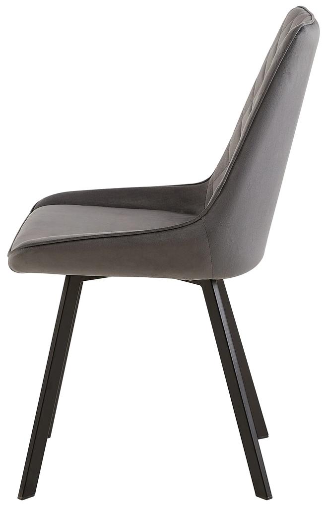 Jedálenská stolička Reims sivá s čiernou základňou Mahom