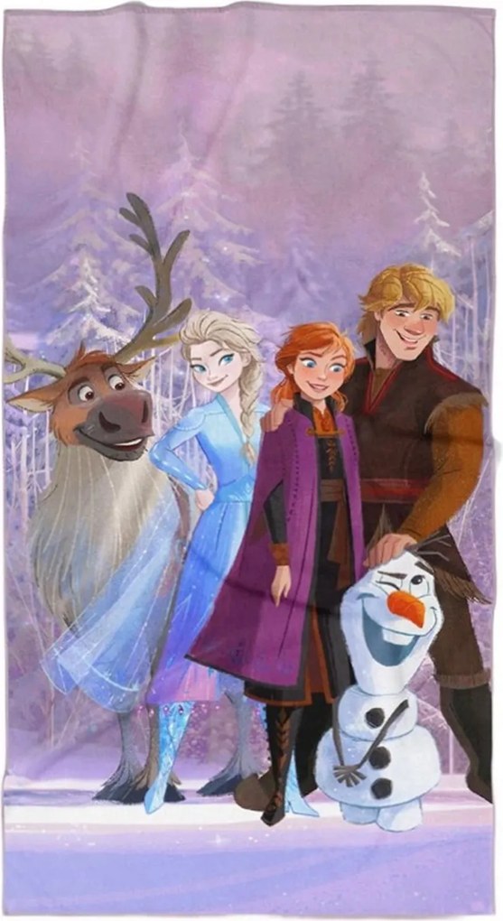 Bavlnená osuška Ľadové kráľovstvo - Frozen - motív Sila priateľstva - 100% bavlna s gramážou 320 g/m² - 70 × 140 cm