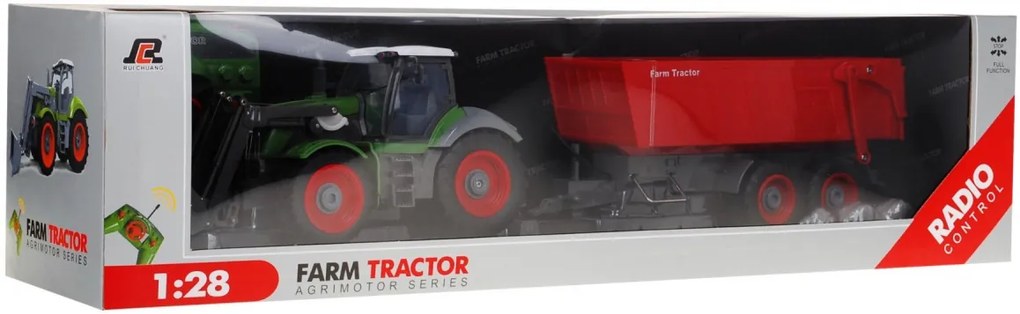 Traktor s prívesom 1:28 R/C ZRC.QY8301BG