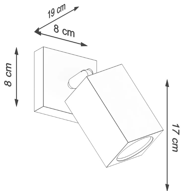 Bodové svietidlo Keke, 1x drevené tienidlo, (možnosť polohovania)