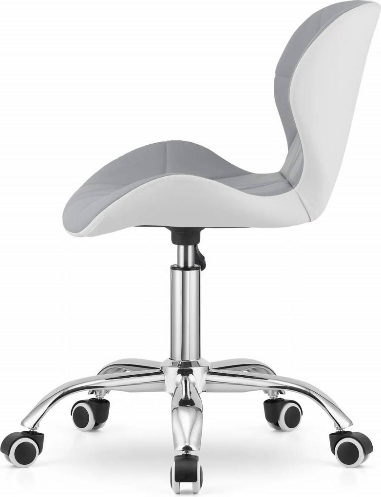 AKCIA Sivobiele kancelárske kreslo AVOLA z eko kože II. akosť