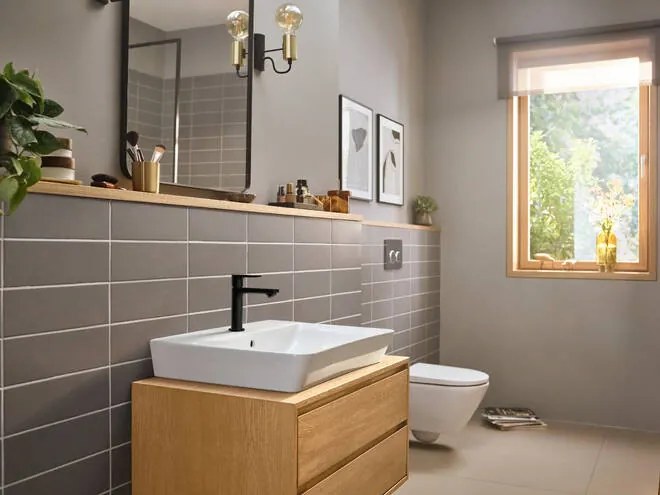 Hansgrohe Rebris E, umývadlová batéria 110 s kovovou odtokovou súpravou s tiahlom, CoolStart, čierna matná, HAN-72551670