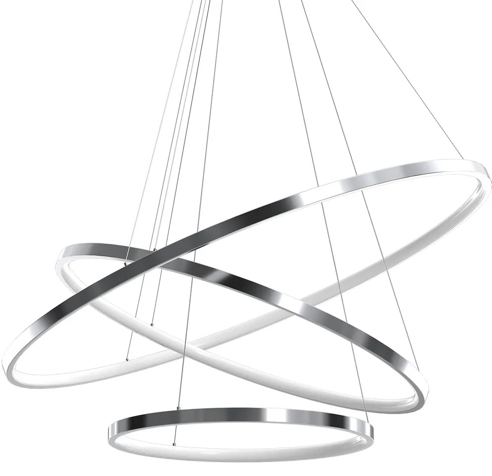Závesné LED svietidlo Hoop, 3x LED 93w, 4000k, ch