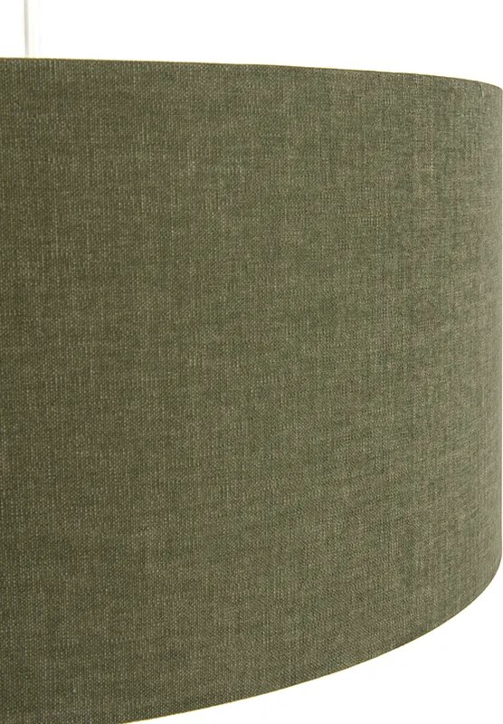 Závesné svietidlo biele so zeleným tienidlom 50 cm - Combi 1