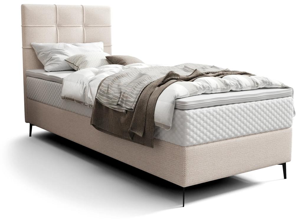 Jednolôžková posteľ 90 cm Infernus Bonell (béžová) (s roštom, s úl. priestorom). Vlastná spoľahlivá doprava až k Vám domov. 1082276