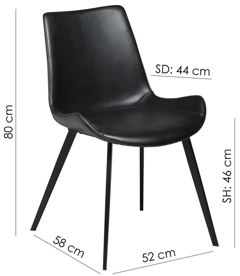 Hnedá jedálenská stolička z imitácie kože DAN–FORM Denmark Hype