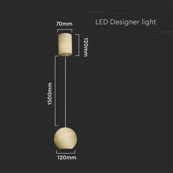 LED Luster na lanku LED/8,5W/230V 3000K šedá