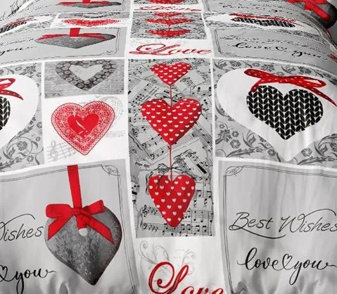 Flanelové obliečky I LOVE YOU 140x200 cm
