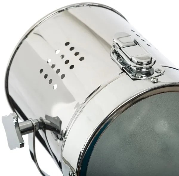 Atmosphera - Stolná lampa EBOR 1xE14/25W/230V borovica/lesklý chróm