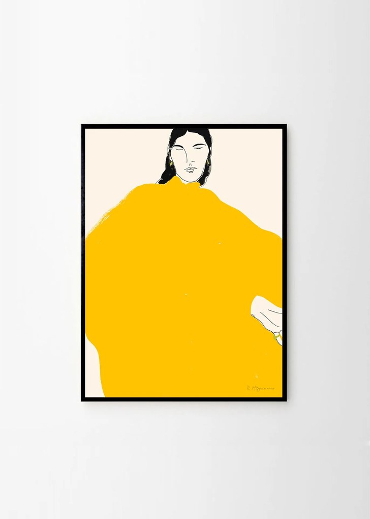 THE POSTER CLUB Autorský plagát Yellow Dress by Rosie McGuinness 50 x 70 cm