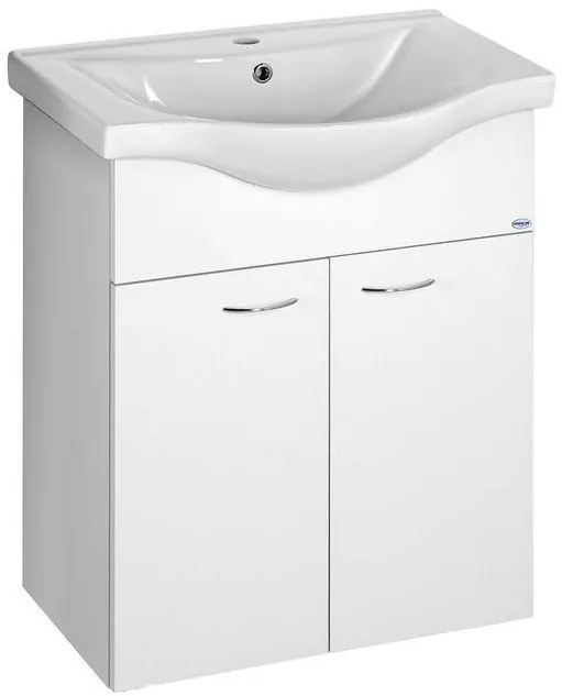 Aqualine Aqualine, KERAMIA FRESH umývadlová skrinka 60,6x74x33,7cm, biela, 50063A