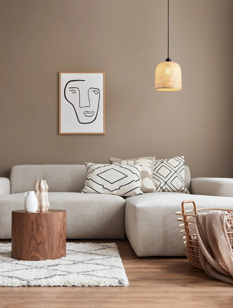 LED prírodno-čierny dizajnový luster Intra