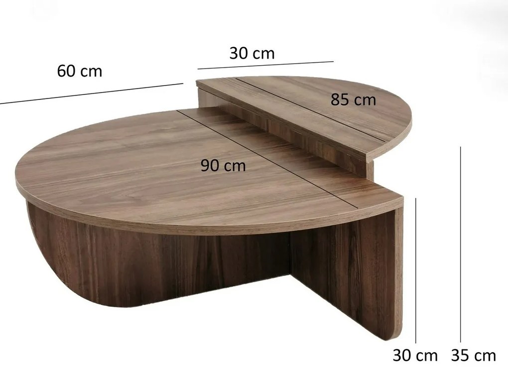 Konferenčný stolík Podium Walnut