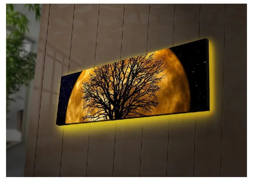 Podsvietený obraz Ledda Night, 90 × 30 cm