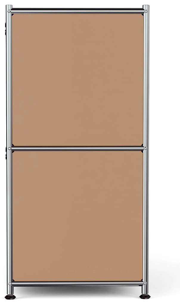 Vysoký kovový regál »CN3« so 4 výklopnými priečinkami, karamelový