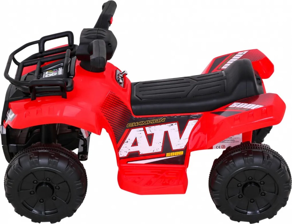 Ramiz Detská štvorkolka na batérie Storm Červená + 25W motor + MP3 USB + LED