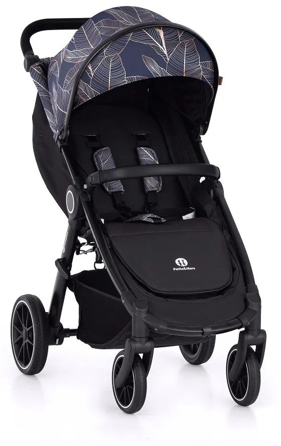 PETITE&MARS kočík Street+ RWS black + strieška limited 100 palmtree