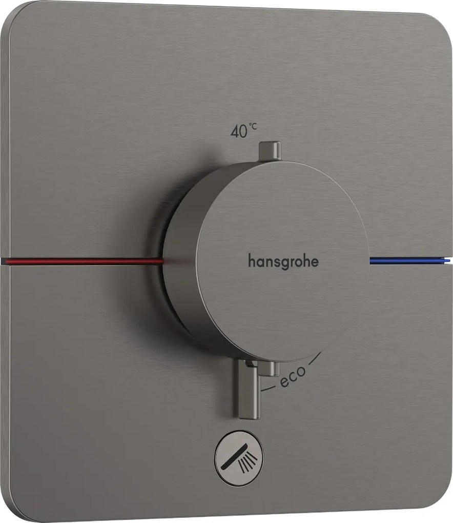 Hansgrohe ShowerSelect Comfort Q, termostat pod omietku pre 1 spotrebič a ďalší výtok, kartáčovaný čierny chróm, HAN-15589340