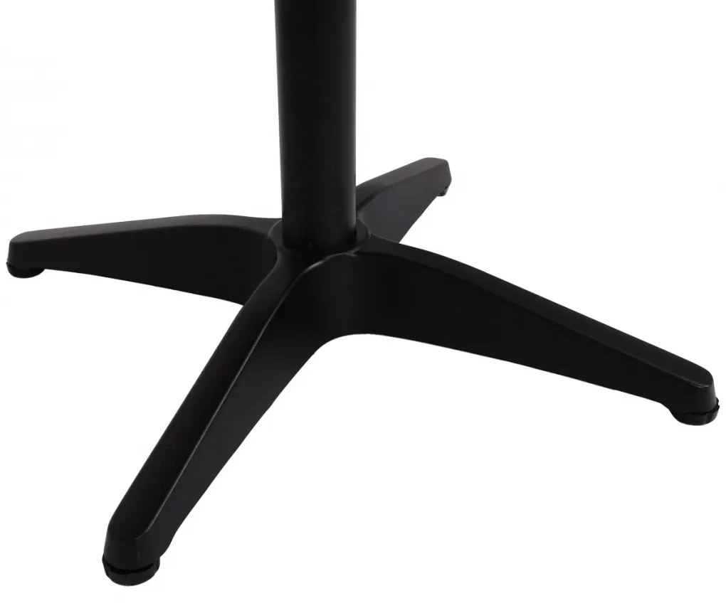 Záhradný stôl HWC-J95, hliník vzhľad dreva - čierna, tmavo hnedá