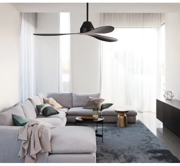 Lucci air 213041 - Stropný ventilátor WHITEHAVEN čierna + diaľkové ovládanie