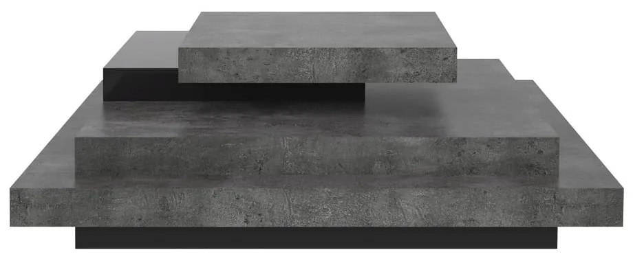 Sivý konferenčný stolík v dekore betónu 110x110 cm Slate - TemaHome